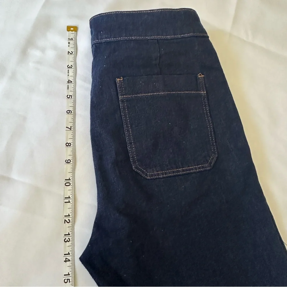 Denim SailorJeans Blue Flare Wide Leg with Gold Buttons Size Large 99% COTTON - Picture 8 of 16